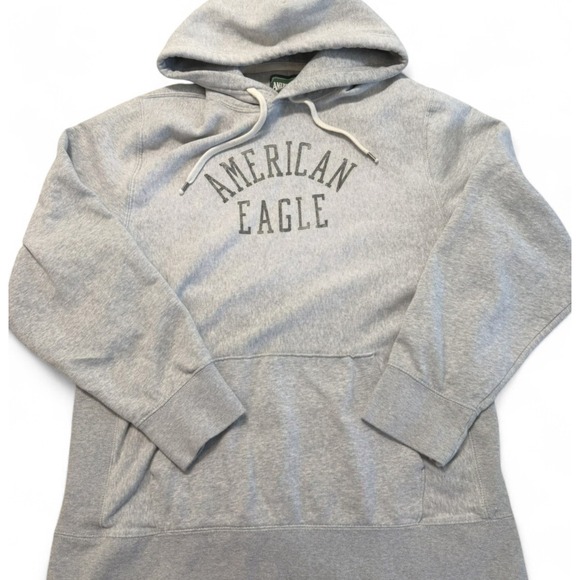 American Eagle Outfitters Other - American Eagle Hoodie Mens XL Gray Logo Pullover Fleece Casual Y2K VTG Style